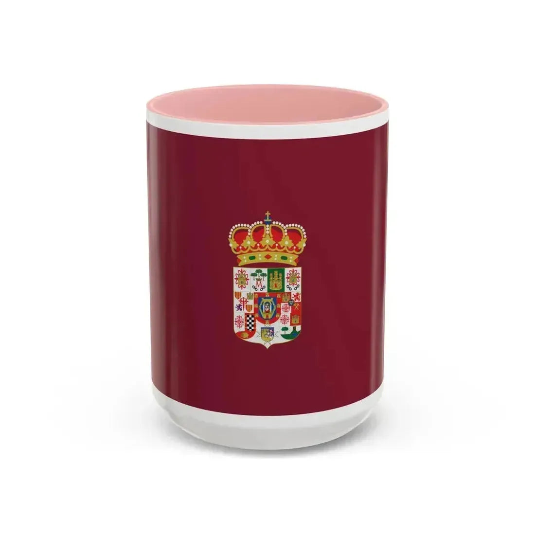 Flag of Ciudad Real Spain - Accent Coffee Mug 15oz Pink - Go Mug Yourself