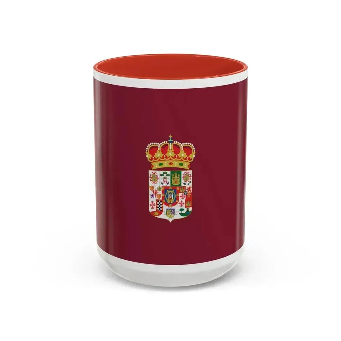 Flag of Ciudad Real Spain - Accent Coffee Mug 15oz Red - Go Mug Yourself
