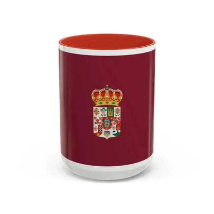Flag of Ciudad Real Spain - Accent Coffee Mug 15oz Red - Go Mug Yourself
