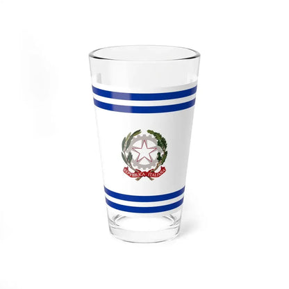 Flag of civil authority of Italy (Italy) Pint Glass 16oz 16oz - Go Mug Yourself