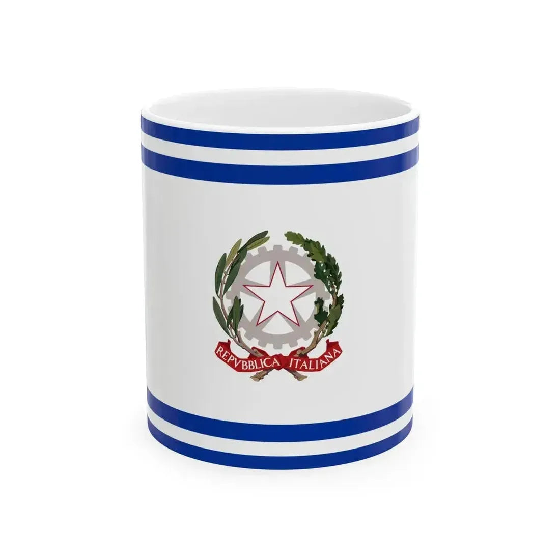Flag of civil authority of Italy (Italy) White Coffee Mug 11oz - Go Mug Yourself