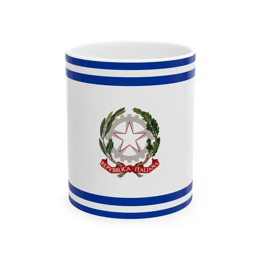 Flag of civil authority of Italy (Italy) White Coffee Mug 11oz - Go Mug Yourself