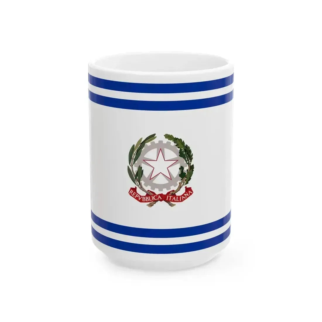 Flag of civil authority of Italy (Italy) White Coffee Mug 15oz - Go Mug Yourself