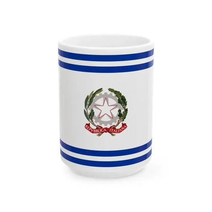Flag of civil authority of Italy (Italy) White Coffee Mug 15oz - Go Mug Yourself