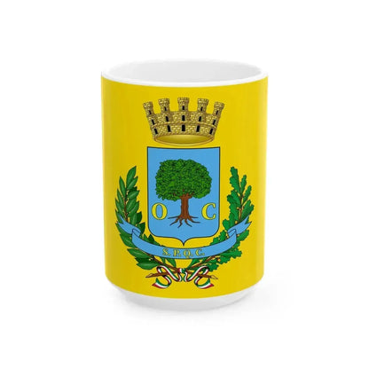 Flag of Civitavecchia (Italy) White Coffee Mug 15oz - Go Mug Yourself