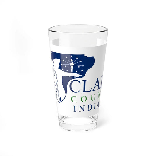 Flag of Clark County IN (India) Pint Glass 16oz 16oz - Go Mug Yourself