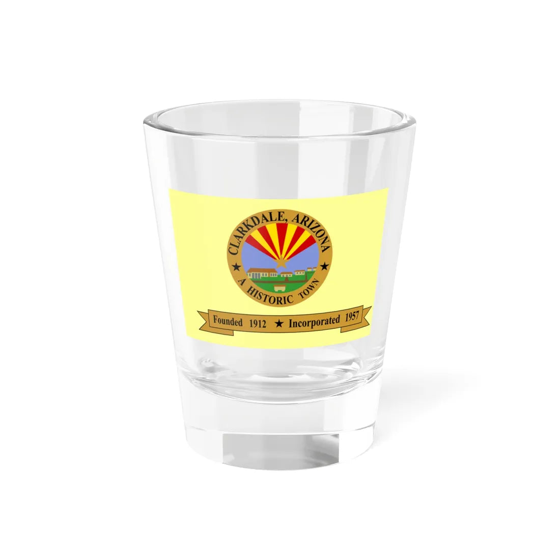 Flag of Clarkdale Arizona (United States) Shot Glass 1.5oz 1.5oz - Go Mug Yourself
