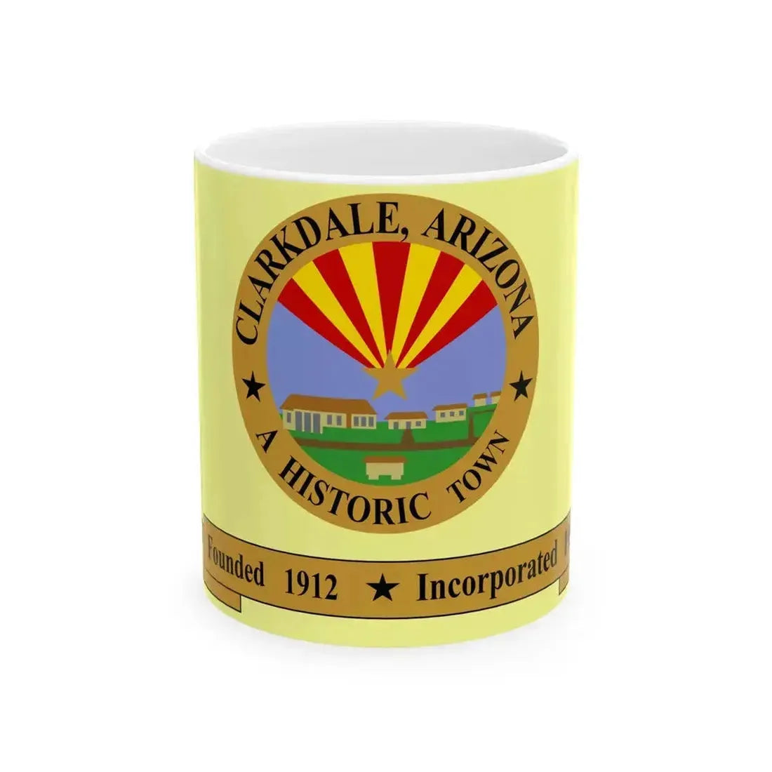 Flag of Clarkdale Arizona (United States) White Coffee Mug 11oz - Go Mug Yourself