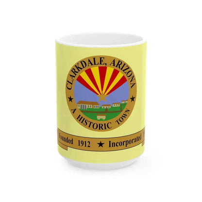 Flag of Clarkdale Arizona (United States) White Coffee Mug 15oz - Go Mug Yourself