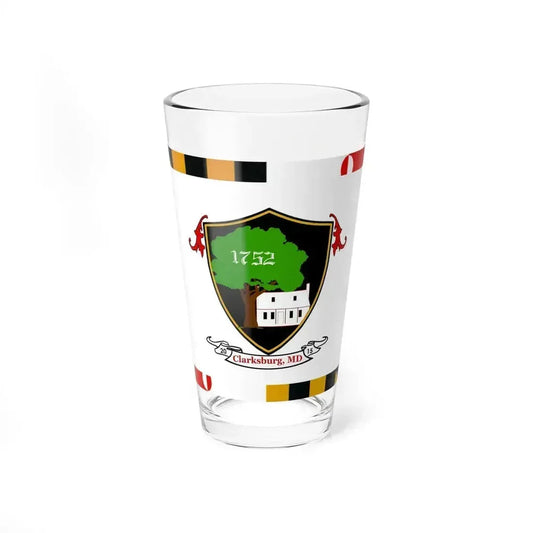 Flag of Clarksburg, Maryland - Pint Glass 16oz 16oz - Go Mug Yourself