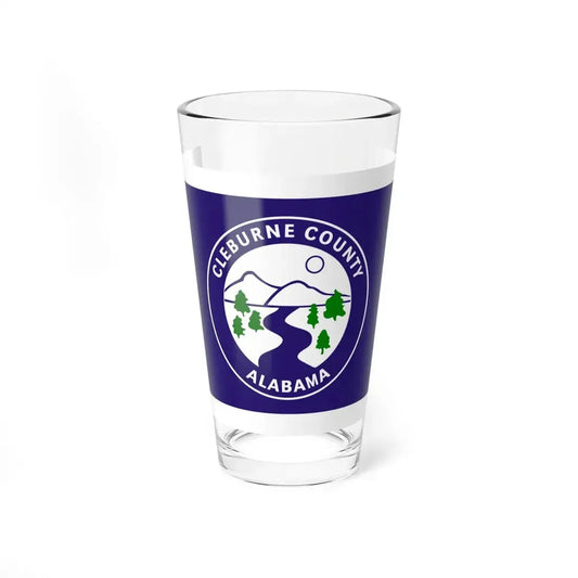 Flag of Cleburne County Alabama (United States) Pint Glass 16oz 16oz - Go Mug Yourself