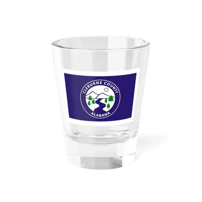Flag of Cleburne County Alabama (United States) Shot Glass 1.5oz 1.5oz - Go Mug Yourself