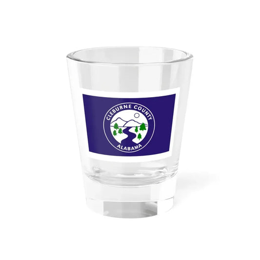 Flag of Cleburne County Alabama (United States) Shot Glass 1.5oz 1.5oz - Go Mug Yourself
