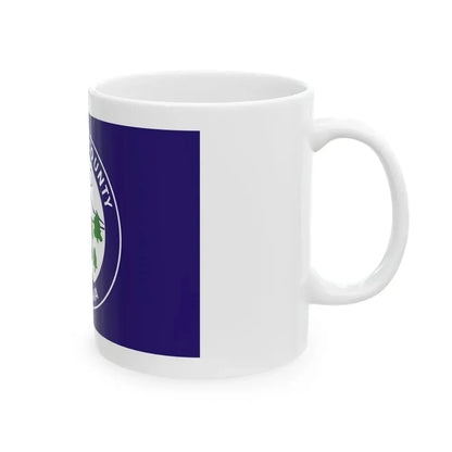 Flag of Cleburne County Alabama (United States) White Coffee Mug - Go Mug Yourself