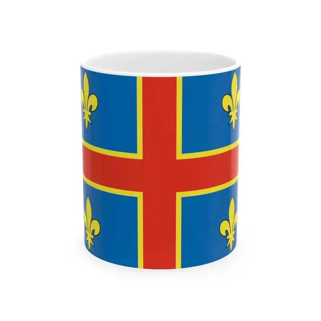 Flag of Clermont-Ferrand (France) White Coffee Mug 11oz - Go Mug Yourself