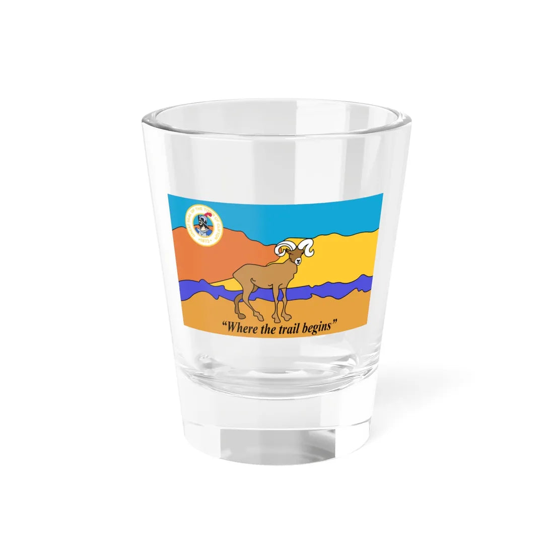 Flag of Clifton Arizona (United States) Shot Glass 1.5oz 1.5oz - Go Mug Yourself