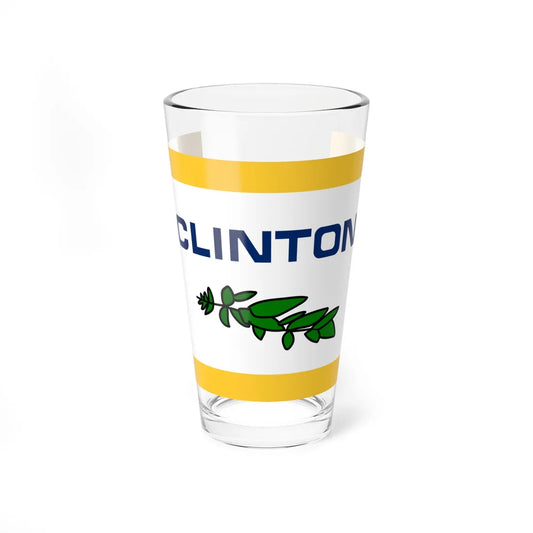 Flag of Clinton County Michigan (United States) Pint Glass 16oz 16oz - Go Mug Yourself