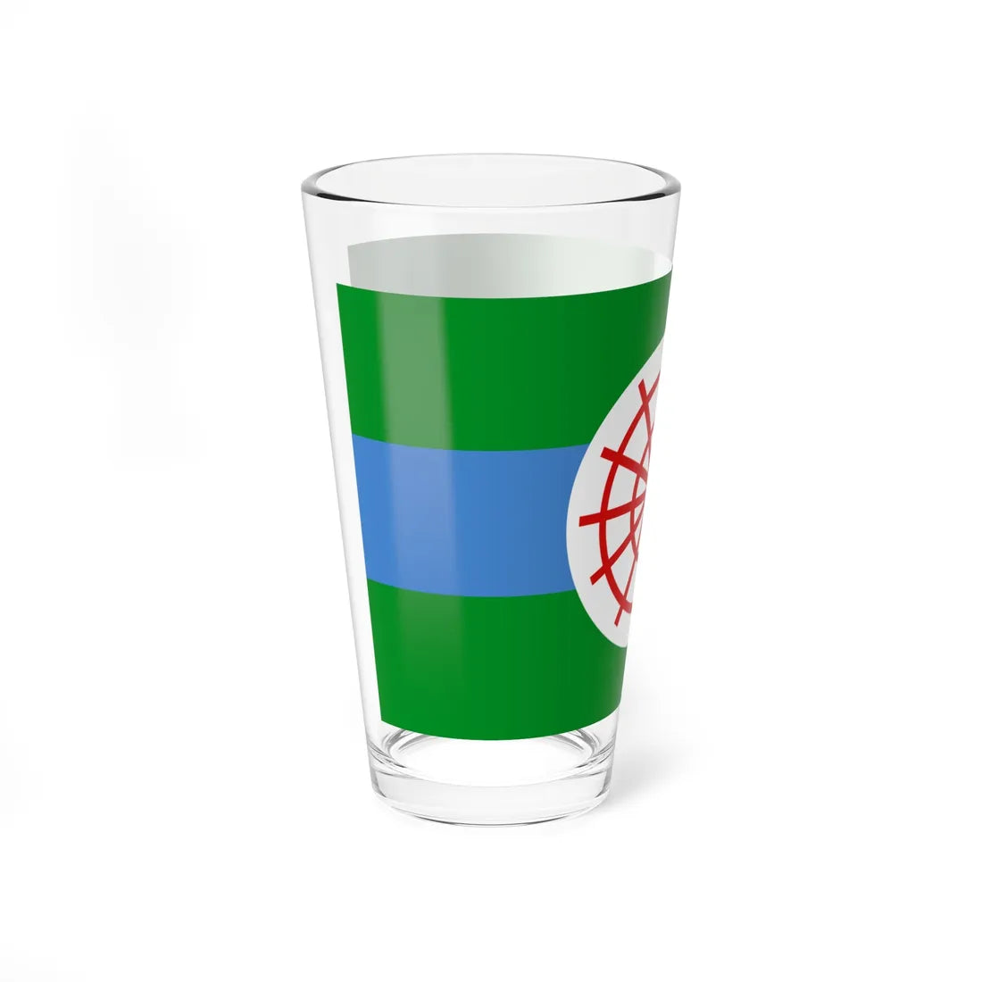 Flag of Clinton Iowa (United States) Pint Glass 16oz - Go Mug Yourself