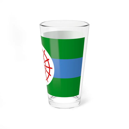 Flag of Clinton Iowa (United States) Pint Glass 16oz - Go Mug Yourself