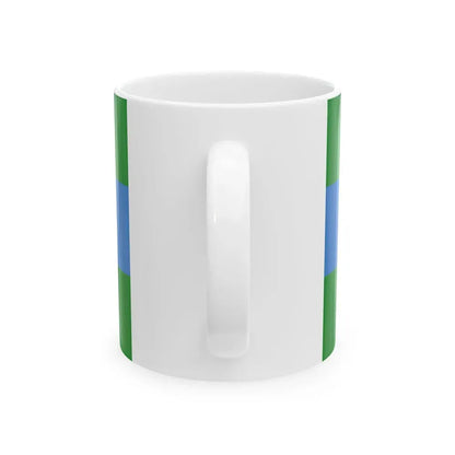 Flag of Clinton Iowa (United States) White Coffee Mug - Go Mug Yourself