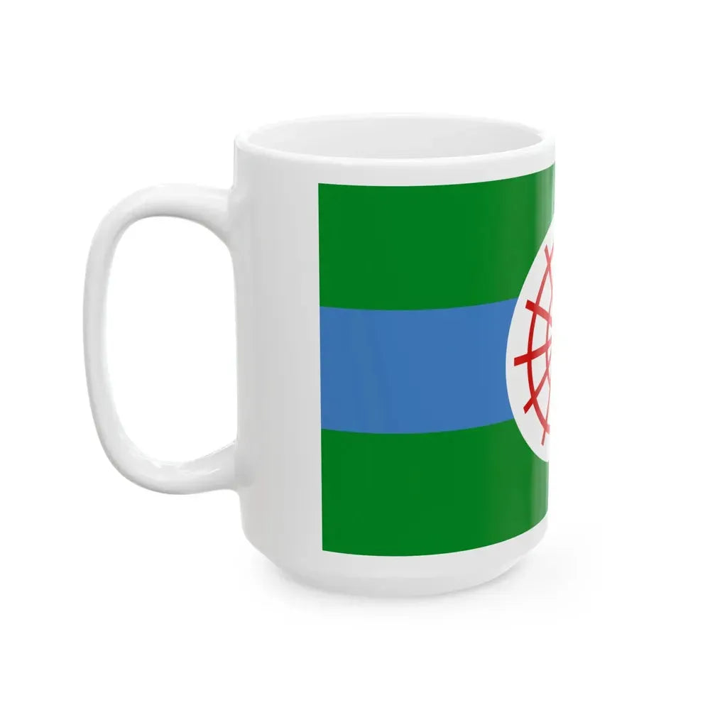 Flag of Clinton Iowa (United States) White Coffee Mug - Go Mug Yourself