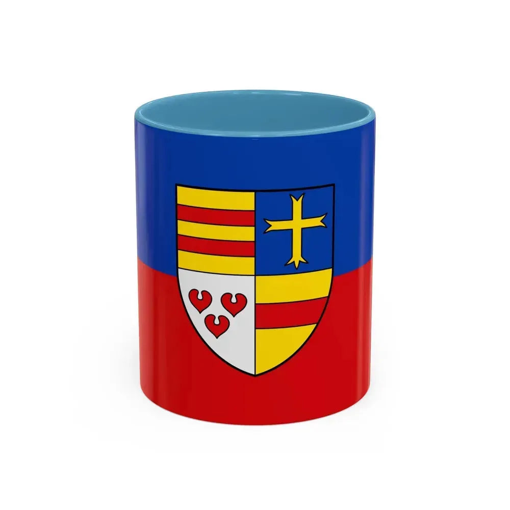 Flag of Cloppenburg Germany - Accent Coffee Mug 11oz Light Blue - Go Mug Yourself
