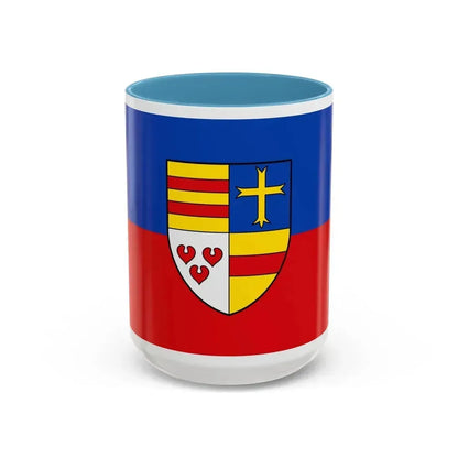 Flag of Cloppenburg Germany - Accent Coffee Mug 15oz Light Blue - Go Mug Yourself