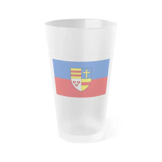 Flag of Cloppenburg Germany - Frosted Pint Glass 16oz 16oz Frosted - Go Mug Yourself