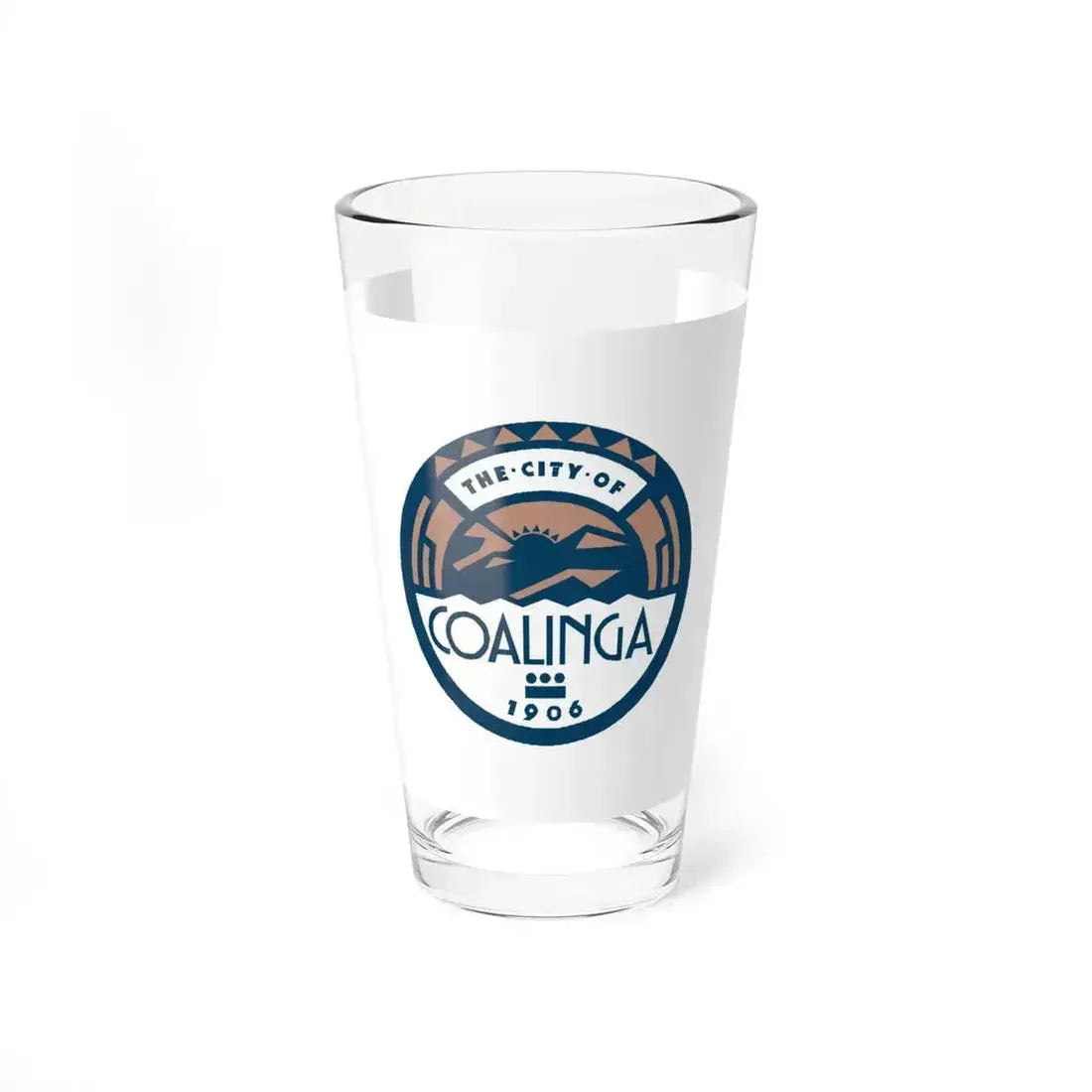 Flag of Coalinga, California - Pint Glass 16oz 16oz - Go Mug Yourself