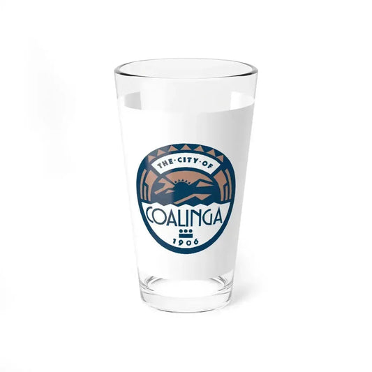 Flag of Coalinga, California - Pint Glass 16oz 16oz - Go Mug Yourself