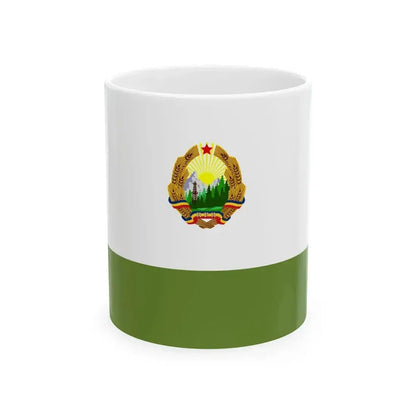 Flag of Coast Guard of Romania 1952-1965 (Oman) White Coffee Mug 11oz - Go Mug Yourself