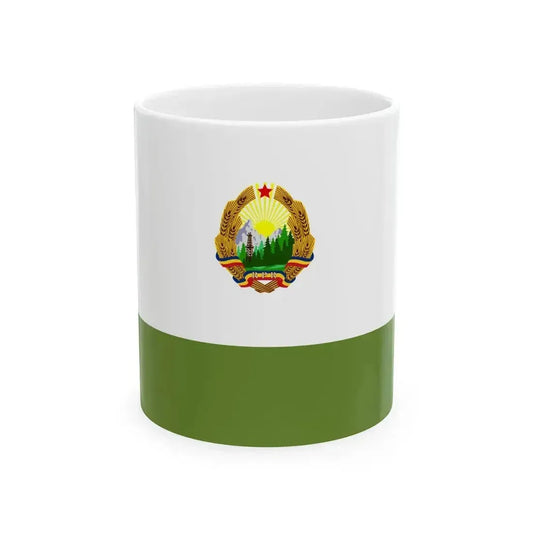 Flag of Coast Guard of Romania 1952-1965 (Oman) White Coffee Mug 11oz - Go Mug Yourself