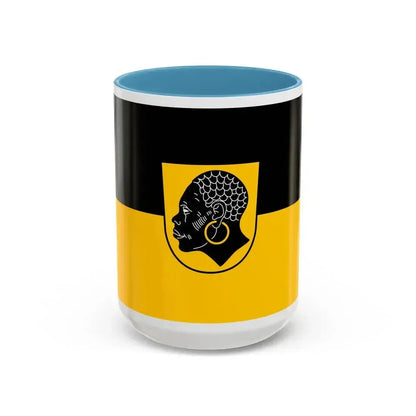 Flag of Coburg 2 Germany - Accent Coffee Mug 15oz Light Blue - Go Mug Yourself