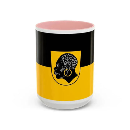 Flag of Coburg 2 Germany - Accent Coffee Mug 15oz Pink - Go Mug Yourself