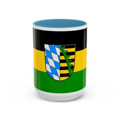 Flag of Coburg Germany - Accent Coffee Mug 15oz Light Blue - Go Mug Yourself