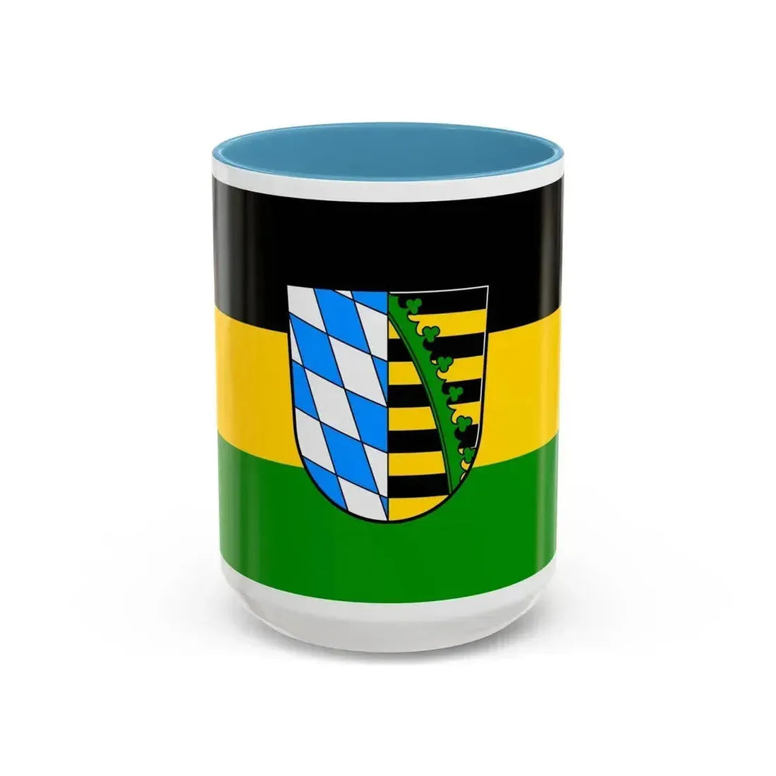 Flag of Coburg Germany - Accent Coffee Mug 15oz Light Blue - Go Mug Yourself