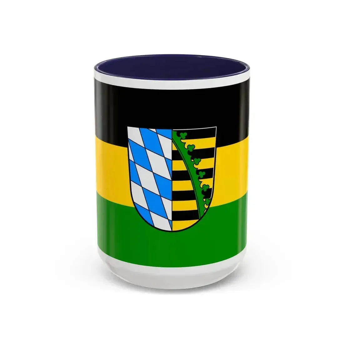 Flag of Coburg Germany - Accent Coffee Mug 15oz Navy - Go Mug Yourself