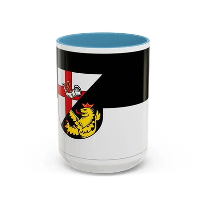 Flag of Cochem Zell Germany - Accent Coffee Mug 15oz Light Blue - Go Mug Yourself