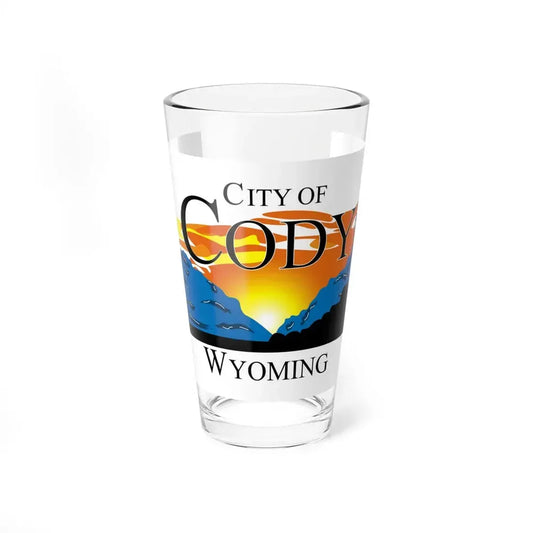 Flag of Cody Wyoming (United States) Pint Glass 16oz 16oz - Go Mug Yourself