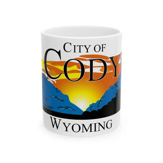 Flag of Cody Wyoming (United States) White Coffee Mug 11oz - Go Mug Yourself