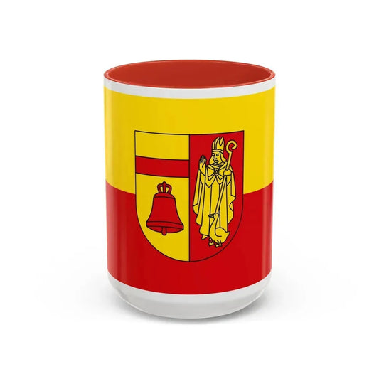 Flag of Coesfeld Germany - Accent Coffee Mug 15oz Red - Go Mug Yourself