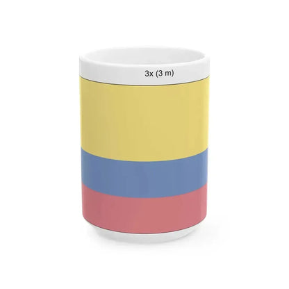 Flag of Colombia construction (Colombia) White Coffee Mug 15oz - Go Mug Yourself
