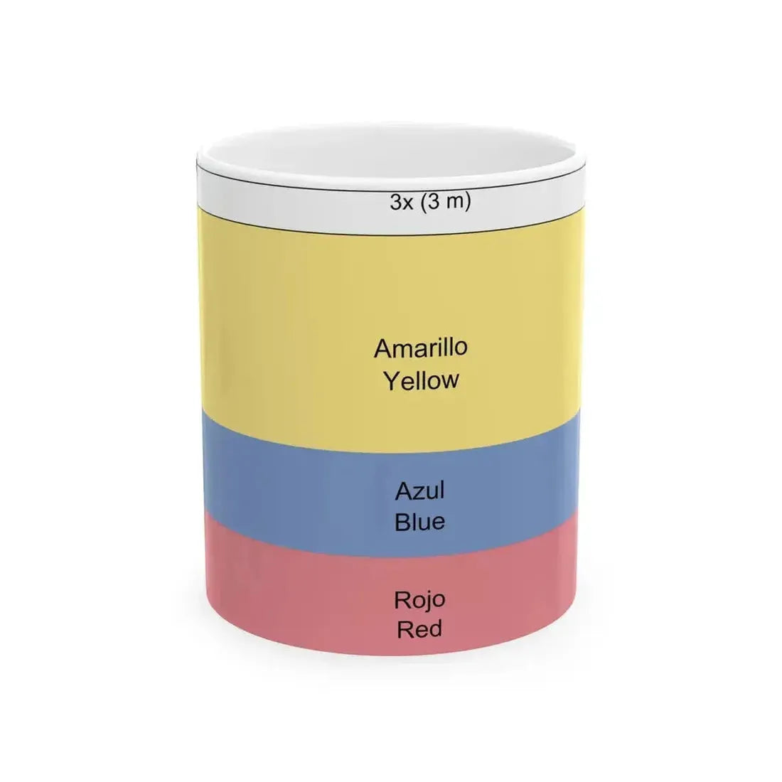 Flag of Colombia construction sheet (Colombia) White Coffee Mug 11oz - Go Mug Yourself