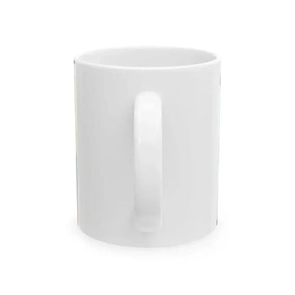 Flag of Colombia construction sheet (Colombia) White Coffee Mug - Go Mug Yourself