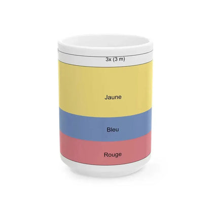 Flag of Colombia construction sheet-fr (Colombia) White Coffee Mug 15oz - Go Mug Yourself