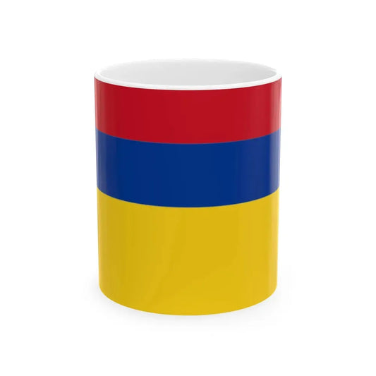Flag of Colombia upside down (Colombia) White Coffee Mug 11oz - Go Mug Yourself