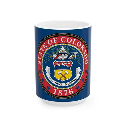 Flag of Colorado 1876-1907 (United States) White Coffee Mug 15oz - Go Mug Yourself