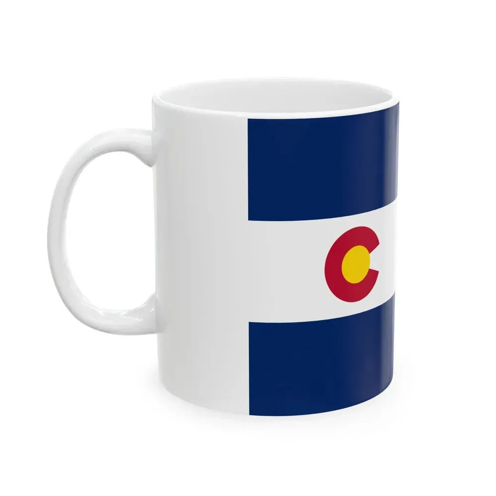 Flag of Colorado 1911-1964 (United States) White Coffee Mug - Go Mug Yourself