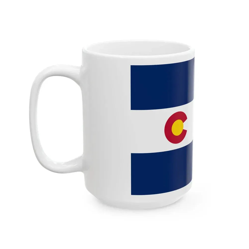 Flag of Colorado 1911-1964 (United States) White Coffee Mug - Go Mug Yourself