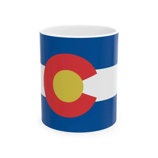 Flag of Colorado alternate shade (United States) White Coffee Mug 11oz - Go Mug Yourself